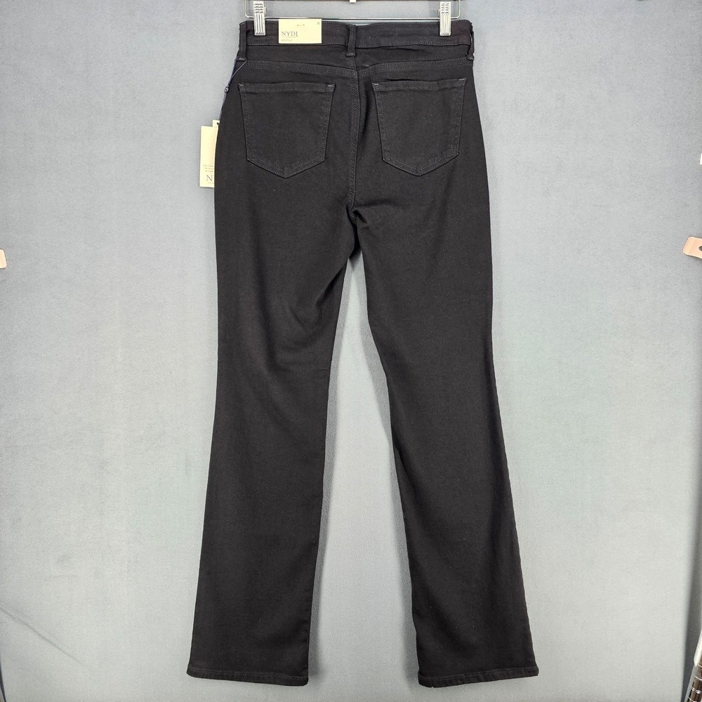 NYDJ Barbara Bootcut Jeans Womens 6 Black Mid Rise Stretch Denim Lift Tuck NEW - Picture 6 of 15